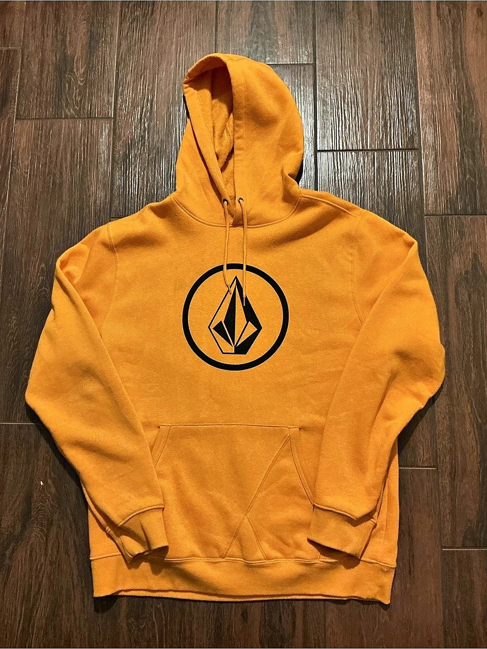 Volcom Yellow Pullover Hoodie Size Large